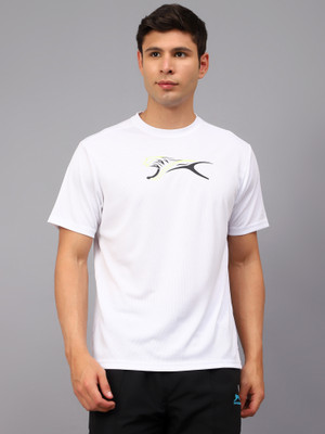Shiv Naresh Solid Men Round Neck White T-Shirt