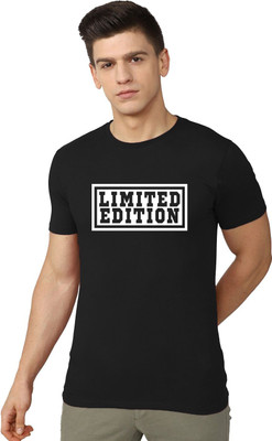 OrrganicChics Typography Men Round Neck Black T-Shirt