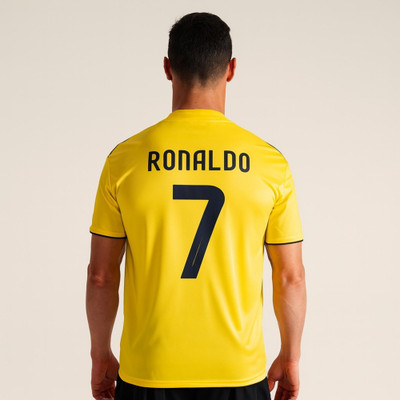 UNIQ Printed Men Polo Neck Yellow T-Shirt