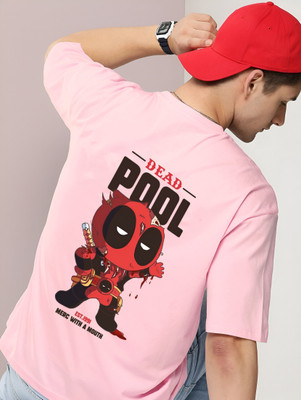 Jack Paris Graphic Print Men Round Neck Pink T-Shirt