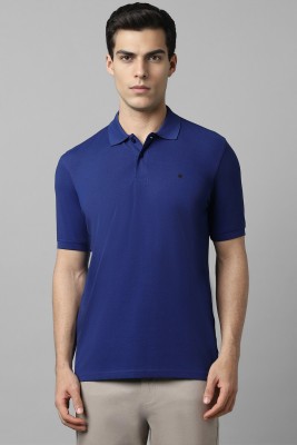 LOUIS PHILIPPE Solid Men Polo Neck Blue T-Shirt