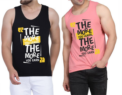 Restore Printed Men Scoop Neck Black, Pink, Multicolor T-Shirt