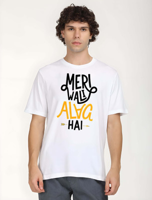 Kaido Typography Men Round Neck White T-Shirt