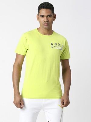 Pepe Jeans Solid Men Crew Neck Green T-Shirt