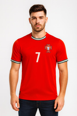 UNIQ Printed Men Round Neck Red T-Shirt