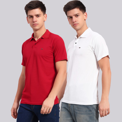 HEMLOCK Solid Men Polo Neck Multicolor T-Shirt