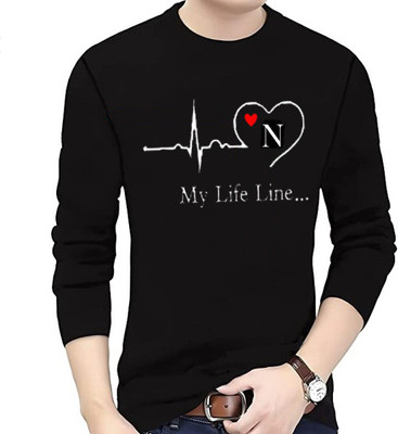 AFCollection Printed, Typography Men Round Neck Black T-Shirt