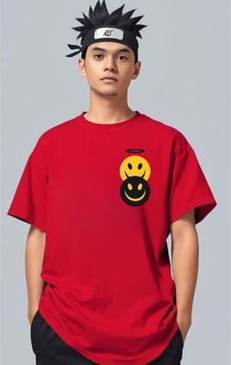 BLOSSOMTRADER Printed Men Round Neck White T-Shirt