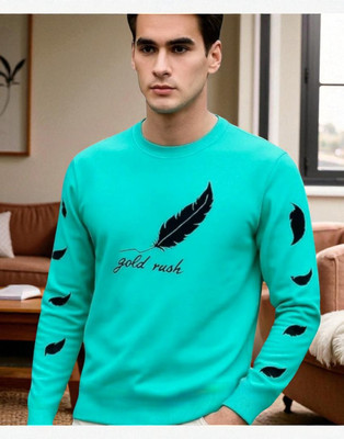 TrendShaper Printed Men Round Neck Green T-Shirt