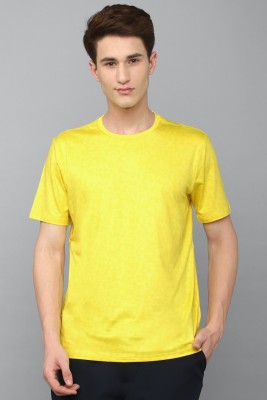 LOUIS PHILIPPE Solid Men Round Neck Yellow T-Shirt