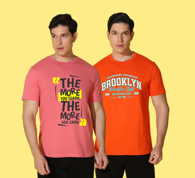 WOOSTRO Graphic Print Men Round Neck Multicolor T-Shirt