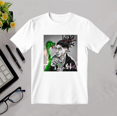 Think Tech Printed Men Round Neck White T-Shirt