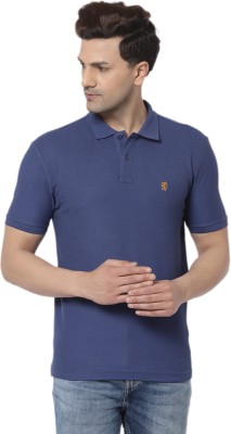 RED TAPE Solid Men Polo Neck Dark Blue T-Shirt