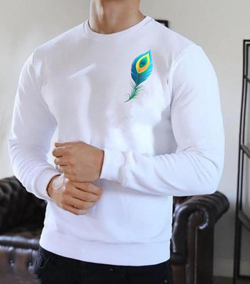 JSR Printed Men Round Neck White T-Shirt