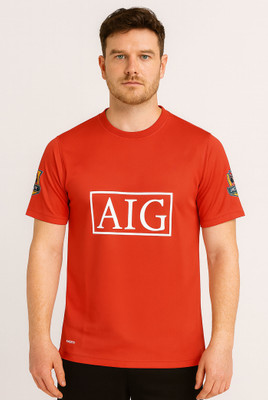 DOSTITCH Printed Men Round Neck Red T-Shirt