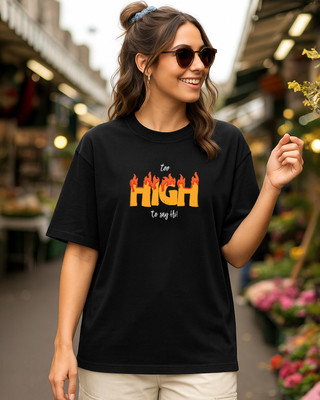 BEWAKOOF Printed Women Round Neck Black T-Shirt