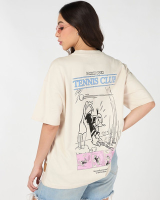 BEWAKOOF Graphic Print Women Round Neck Beige T-Shirt
