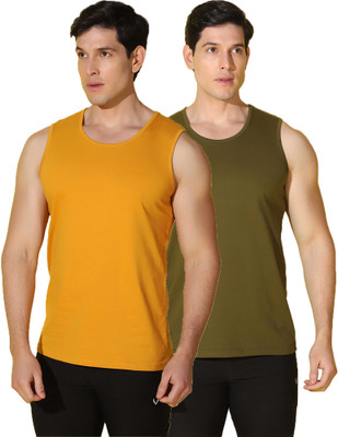 WOOSTRO Solid Men Round Neck Multicolor T-Shirt