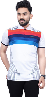 dhaari by unique creation Printed Men Mandarin Collar White T-Shirt