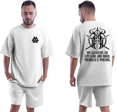 JoyandHappiness Printed Men Round Neck White T-Shirt