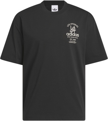 ADIDAS Printed Men Round Neck Orange T-Shirt