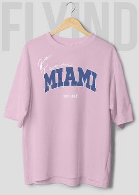 HouseOfCommon Printed Men Round Neck Pink T-Shirt