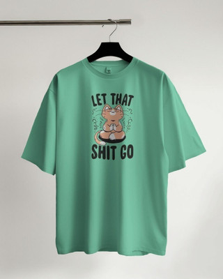Scoot Prints Printed Men Round Neck Blue T-Shirt