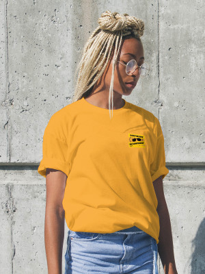 SQUIRREL CREATION Printed Women Round Neck Yellow T-Shirt