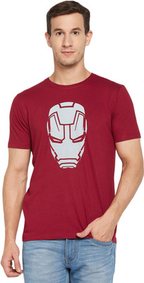 MARVEL By Metronaut Printed Men Round Neck Maroon T-Shirt