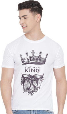 InkTees Printed Men Round Neck White T-Shirt