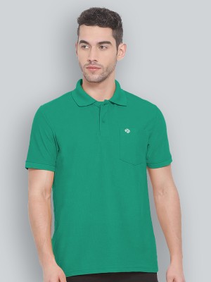 Lux Nitro Solid Men Polo Neck Light Green T-Shirt