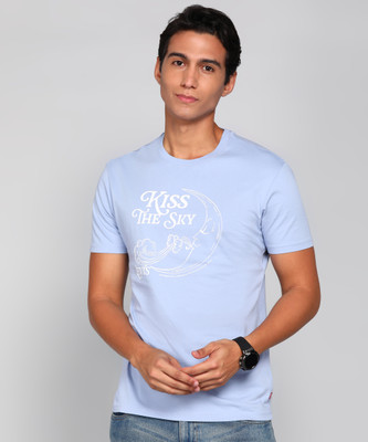 LEVI'S Printed Men Crew Neck Blue T-Shirt