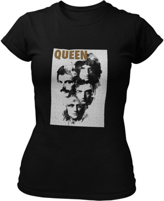 EqualLife Solid, Printed Women Round Neck Black T-Shirt