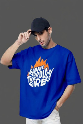 vesloo willow Solid Men Round Neck Navy Blue T-Shirt