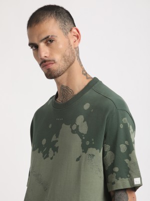 THE BEAR HOUSE Printed Men Round Neck Green T-Shirt