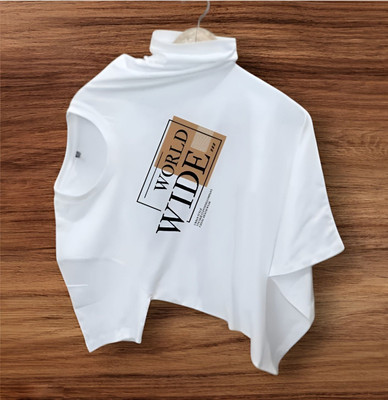 TDFASHIONNS Printed Couple Round Neck White T-Shirt
