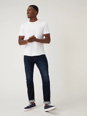 RULEDBYSUN Solid Men Round Neck White T-Shirt