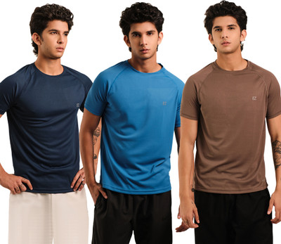 Sirtex Eazy Printed Men Round Neck Blue T-Shirt