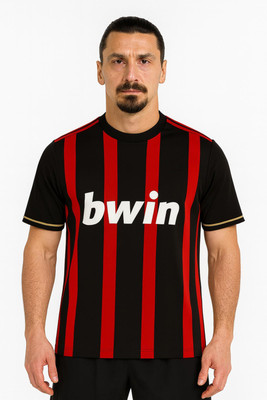 MSV Printed, Striped Men Round Neck Black T-Shirt