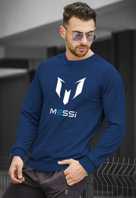 Rawmen Printed Men Round Neck Dark Blue T-Shirt