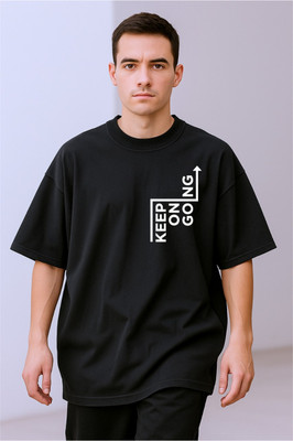 goodsign Printed Men Round Neck Yellow T-Shirt