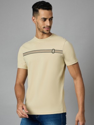 LOUIS STITCH Printed Men Round Neck Beige T-Shirt