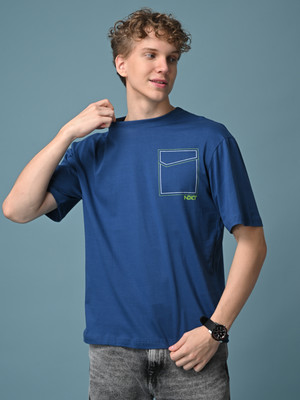 KILLER Printed Men Round Neck Dark Blue T-Shirt