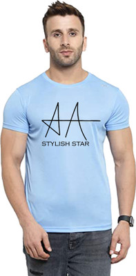 Tee Gallery Printed Men Round Neck Blue T-Shirt