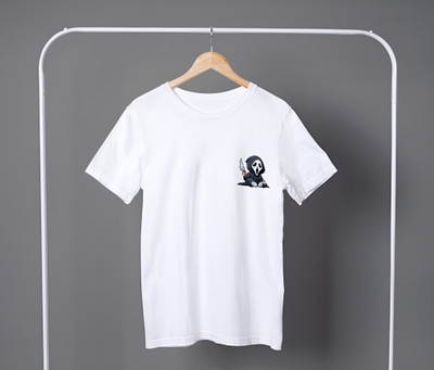 Pathak And Brothers Printed Men Round Neck White T-Shirt
