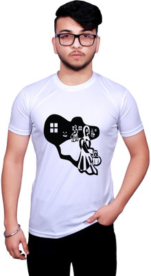 NITYANAND CREATIONS Printed Men Round Neck Multicolor T-Shirt