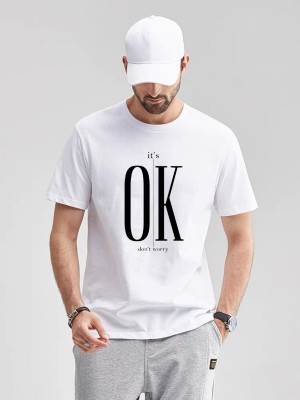 MMK Fashionista Printed Men Round Neck White T-Shirt