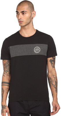 U.S. POLO ASSN. Solid Men Round Neck Black T-Shirt
