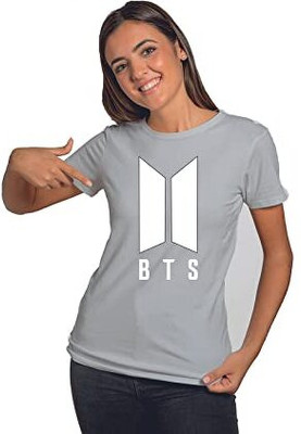 Feel Good Dorex Printed, Typography Women Round Neck Grey T-Shirt