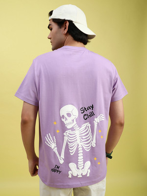 LIMEROAD Printed Men Round Neck Multicolor T-Shirt